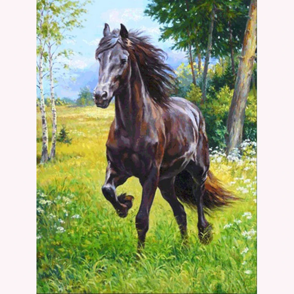 DIY-5D-Diamond-Painting-Animal-Horse-Full-circular-Diamond-Embroidery-Embroidery-Diamond-Home-decoration