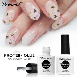 Vrenmol 8 мл 2019 новые молочный цвет белка цвет Semic Перманентный гель для ногтей Блестки для ногтей дизайн ногтей