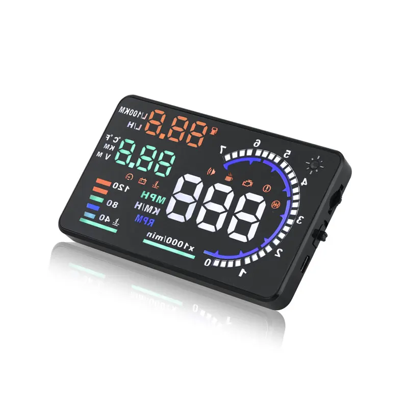 

A8 5.5" HUD Car Head Up Display LED Windscreen Projector OBD2 Scanner Speed Warning Fuel Consumption Data Diagnostic