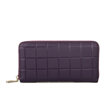 Западный благоприятный кошелек из коровьей кожи для женщин роскошный бренд Portefeuilles Femme леди кошелек dumenbrieftaschen - Цвет: Фиолетовый