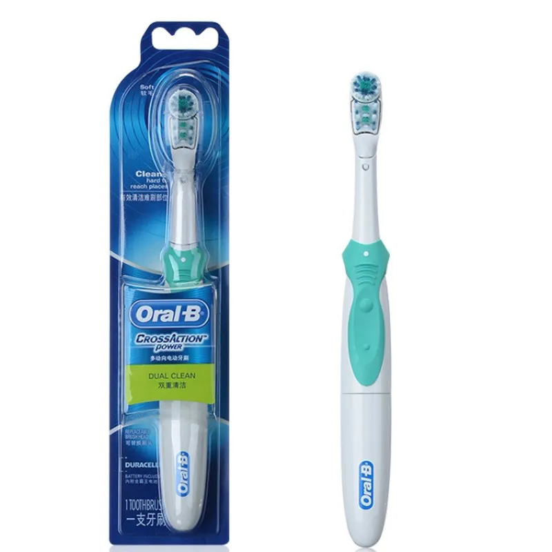 Billige Oral B Dual Clean Elektrische Zahnbürste Zähne Bleaching Cross Aktion Zahn Pinsel Nicht Akku Powered Pinsel Zahn