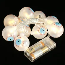 Светодио дный 10 Led Призрак средства ухода для век огни строки halвечерние loween party украшения Танцевальная вечеринка Праздничная Модель Теплый Белый Свет автомобиля ОРНАМЕНТ