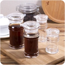 Масляный горшок для специй, полностью прозрачный резервуар для Чили, соус, масленка, акриловая лопатка, уксус, бутылочки для соевого соуса