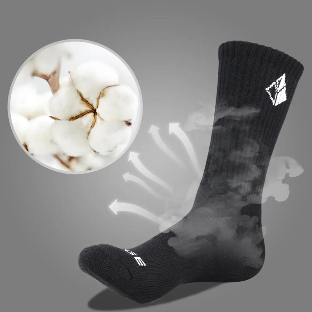 YUEDGE/высококачественные повседневные мужские деловые носки для мужчин, хлопковые брендовые носки для кроссовок, быстросохнущие черные белые длинные носки, 3 пары