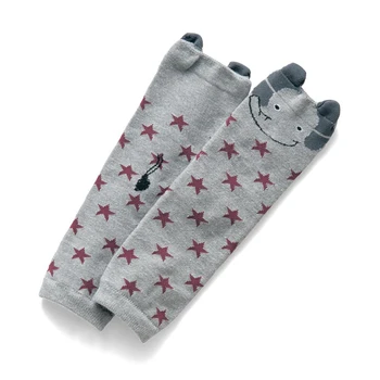 

ABWE Best Sale 1 Pair Cartoon Soft Cotton Baby Kids Winter Leg Warmers Socks Child Knee Pads gray