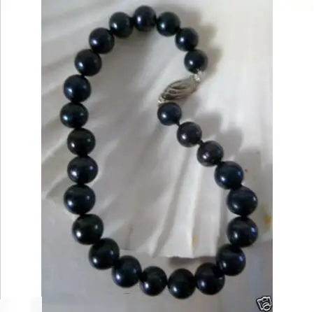 

Wholesale price 16new ^^^^7-8mm Genuine Black Freshwater pearl Silver clasp bracelet 7.5"~8