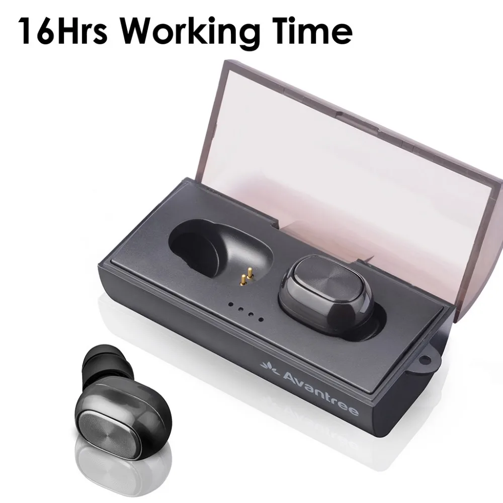 

Mini Wireless Earbuds, True Wireless TWS Headphones IPX5 Waterproof Headset With Portable Wireless Charging Station Built-in Mic