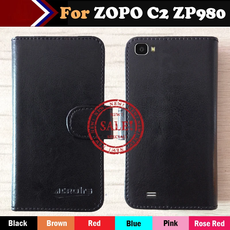 

ZOPO C2 ZP980 980+ Case Flip Leather Smartphone Case For ZOPO C2 ZP980 980+ Pouch Case Cover Multi-Function Card Slots 6 Colors