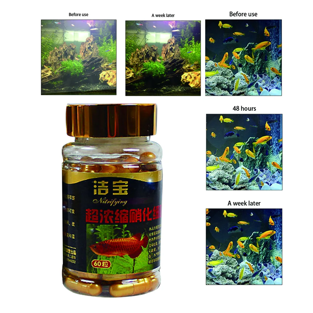 

New Super Concentrated Nitrifying bacteria capsules aquarium dry powder fish tank water purification agent fish products