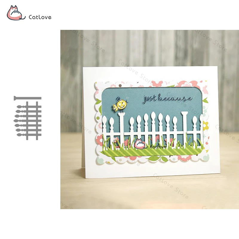 

Fence Metal Cutting Dies Stencils For DIY Scrapbooking Album Paper Card Decorative Craft Embossing Die Cuts New 2019