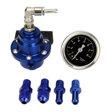 Alto Desempenho Do Carro Medidor De Pressão De Combustível Ajustável Regulador de Pressão de Combustível Azul