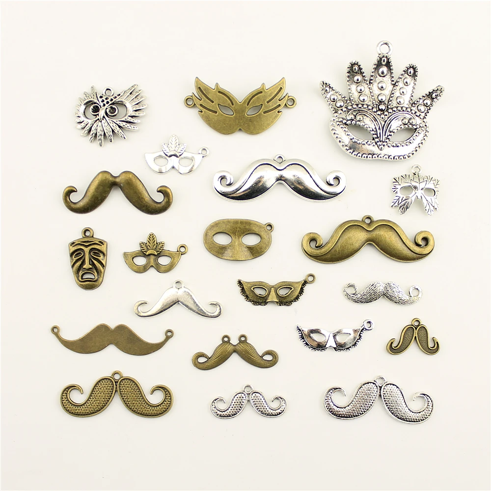 10pcs Jewelry Female Dance Party Makeup Mask Beard Charm Diy Accessories | Украшения и аксессуары