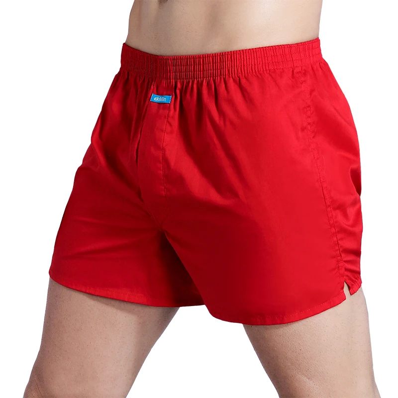 Thin Soft Fit Brand Men Boxer 100 Cotton Woven Male UnderWear Shorts Striped Excellent