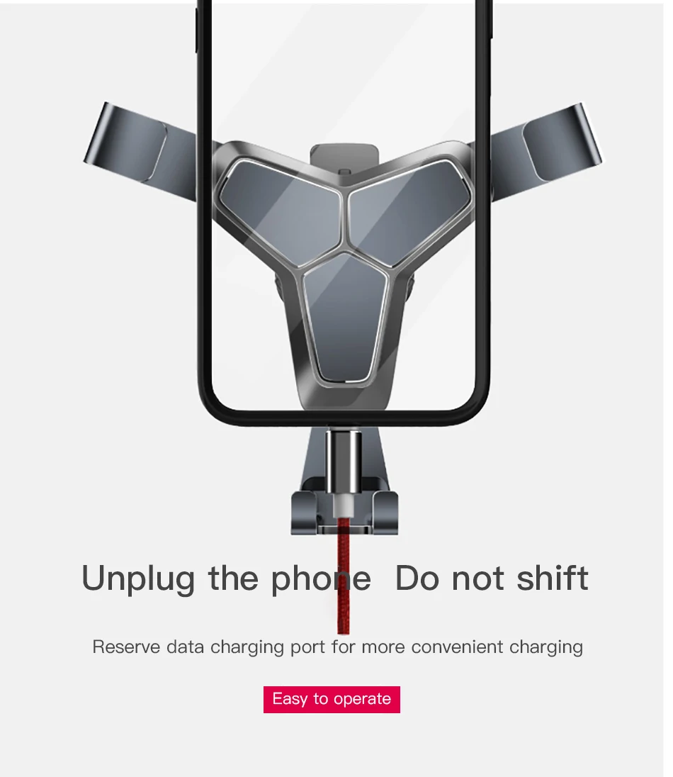 !ACCEZZ Gravity Car Phone Holder Stand Air Vent 360 Degree Rotation Universal 4-7 inches For iphone Xiaomi Samsung Auto Bracket (8)