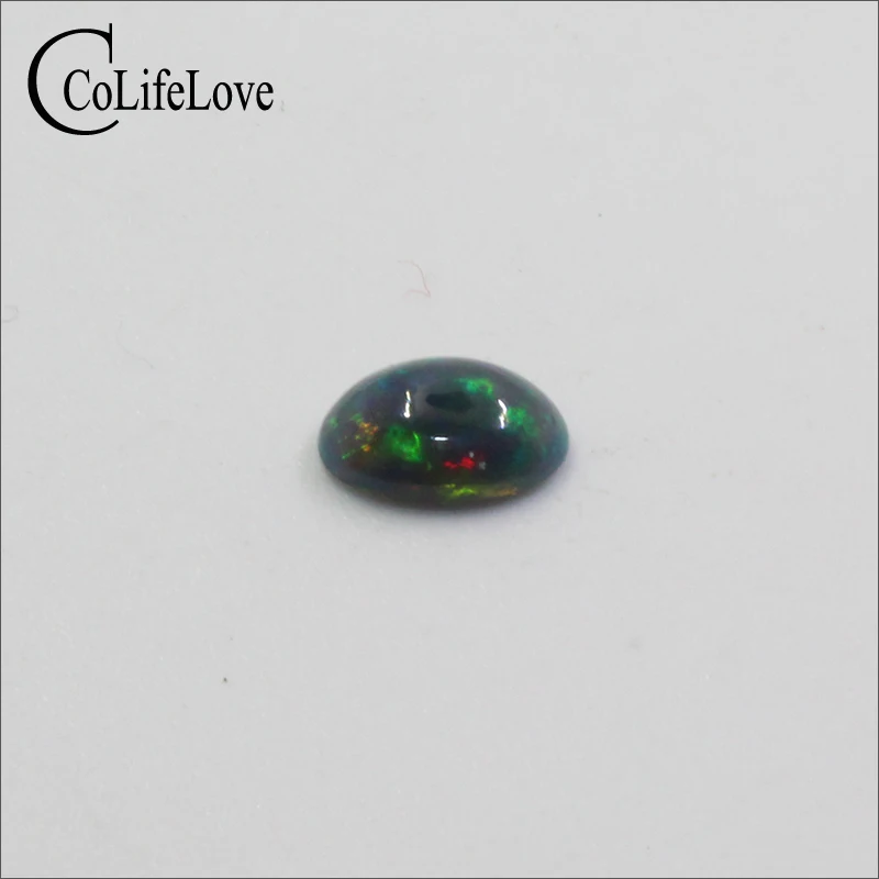 Solta para Fazer Pedra Preciosa Preta Natural Tratada 5mm * 7mm Jóias Atacado Dyed Black Opal