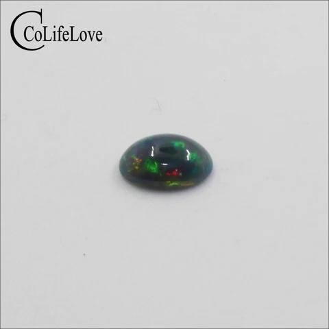 Solta para Fazer Pedra Preciosa Preta Natural Tratada 5mm * 7mm Jóias Atacado Dyed Black Opal