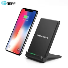 DCAE 10 Вт Qi Беспроводное зарядное устройство подставка для iPhone XS Max X 8 Plus XR samsung S9 S8 Note 9 8 быстрая Беспроводная зарядка держатель для телефона