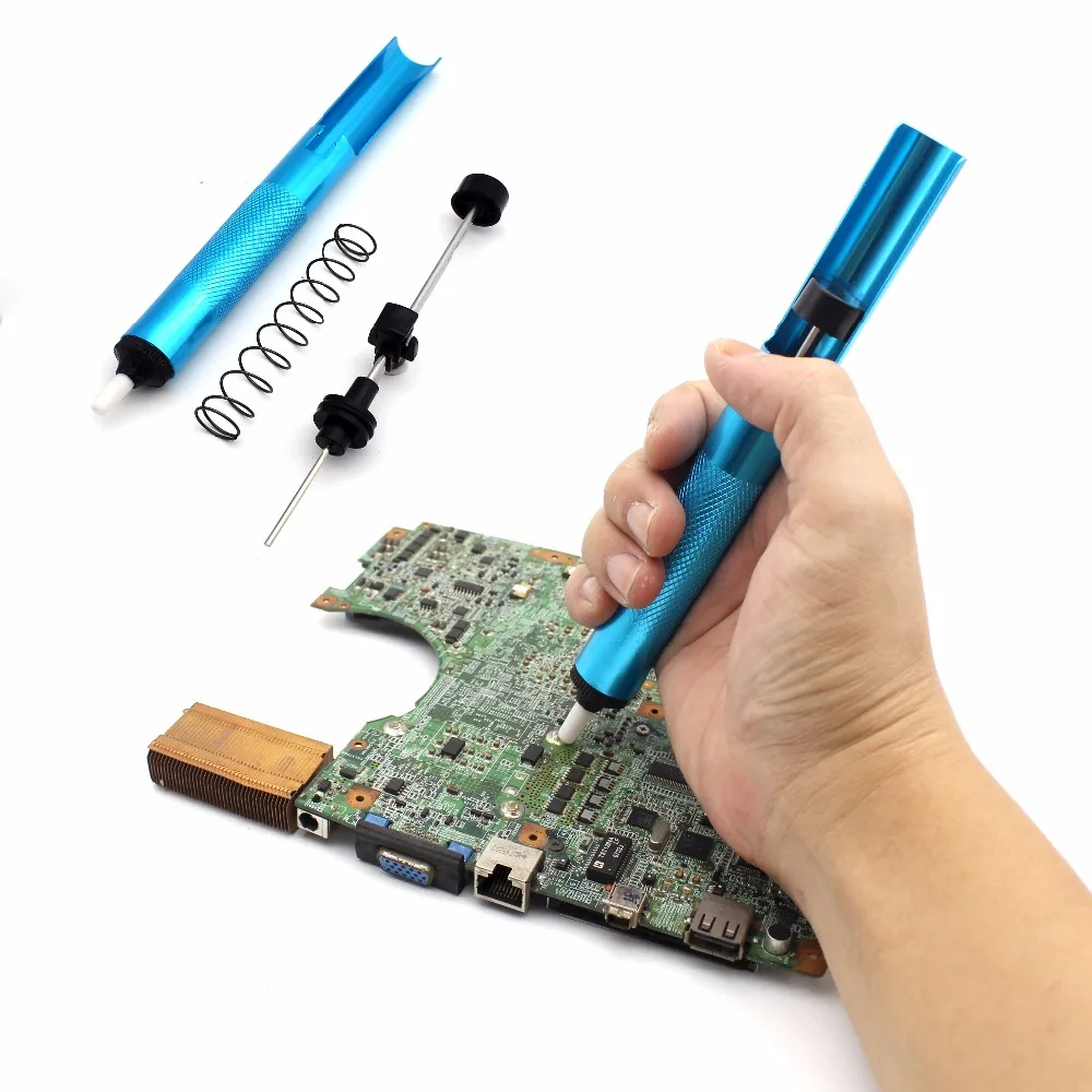  220v 60w Eu Plug Adjustable Temperature Electric Soldering Iron kit Desoldering Pump Tin Wire Plier - 32852150871