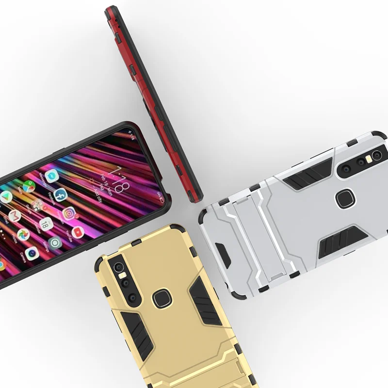 YueTuo luxury original armor case for bbk vivo v15 pro v15pro hybrid shockproof tpu phone Hard PC Soft Silicone back cover coque