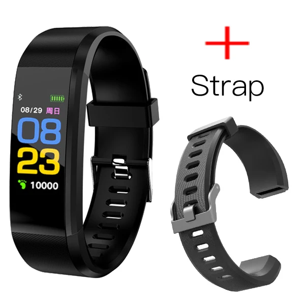MAFAM, умные часы, мужские часы, кровяное давление, пульсометр, фитнес-трекер, умные часы, женские электронные часы для IOS, Android - Цвет: Black Plus Strap