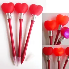 10 шт. креативные канцелярские принадлежности Красная любовь ручка стук огни шариковая ручка