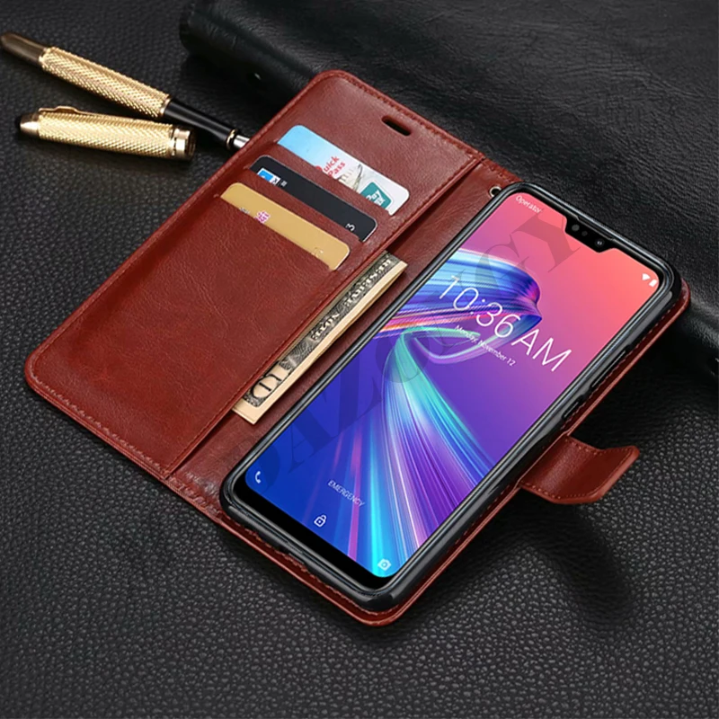 Чехол для Asus ZB631KL Zenfone Max Pro M2 роскошный чехол кошелек из искусственной кожи флип