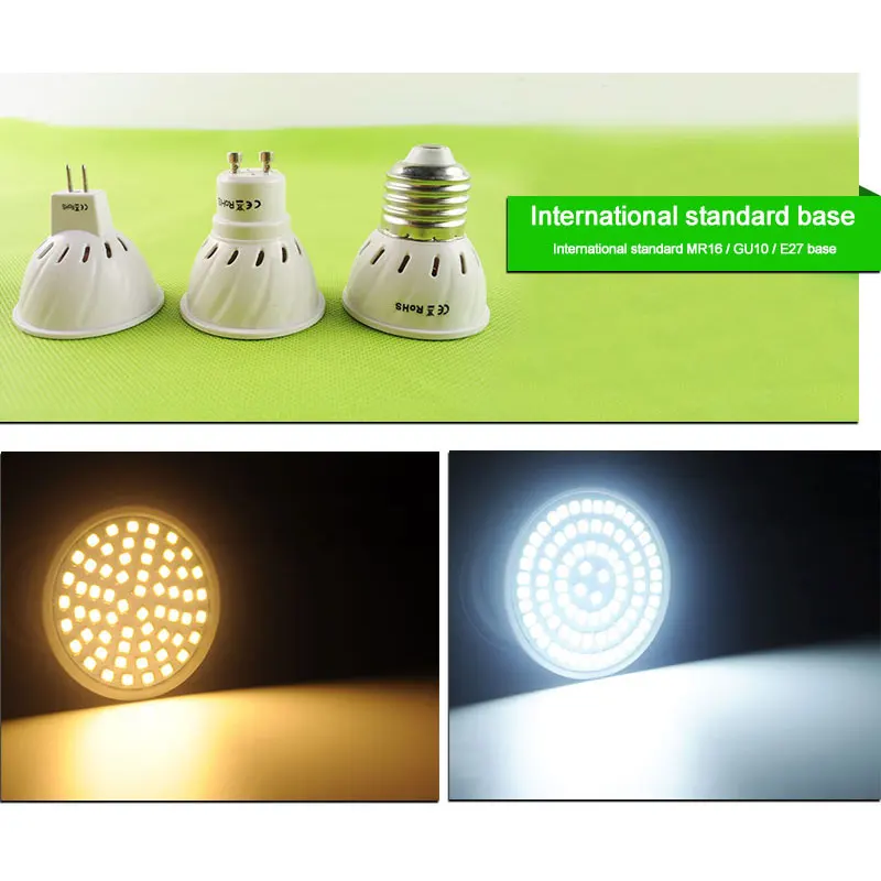60/80 LEDs E27 Gu10 Mr16 DC 12 V AC 110 V 220 V lámpara LED foco LED 6 W 8 W GU10 luz Lampada LED Bombilla de iluminación vestíbulo Lampara 60/80 LEDs E27 Gu10 Mr16 DC 12 V AC 110 V 220 V lámpara LED foco LED 6 W 8 W GU10 luz Lampada LED Bombilla de iluminación vestíbulo Lampara