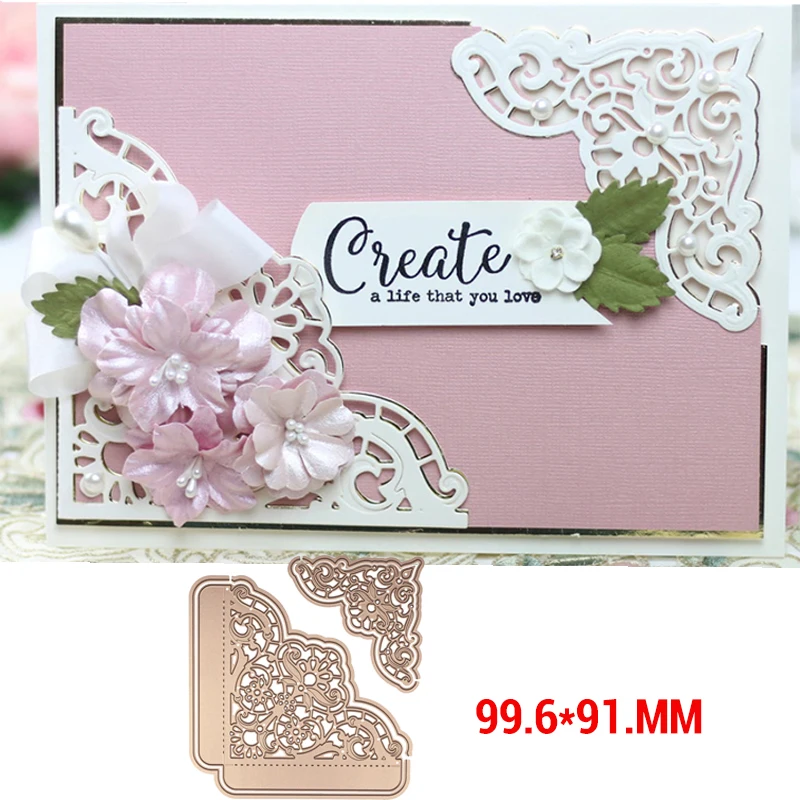 

100*91mm Lace Edge Border Frame Metal Cutting Dies Stencils for DIY Scrapbooking Photo Album Decorative Embossing Crafts Die Cut