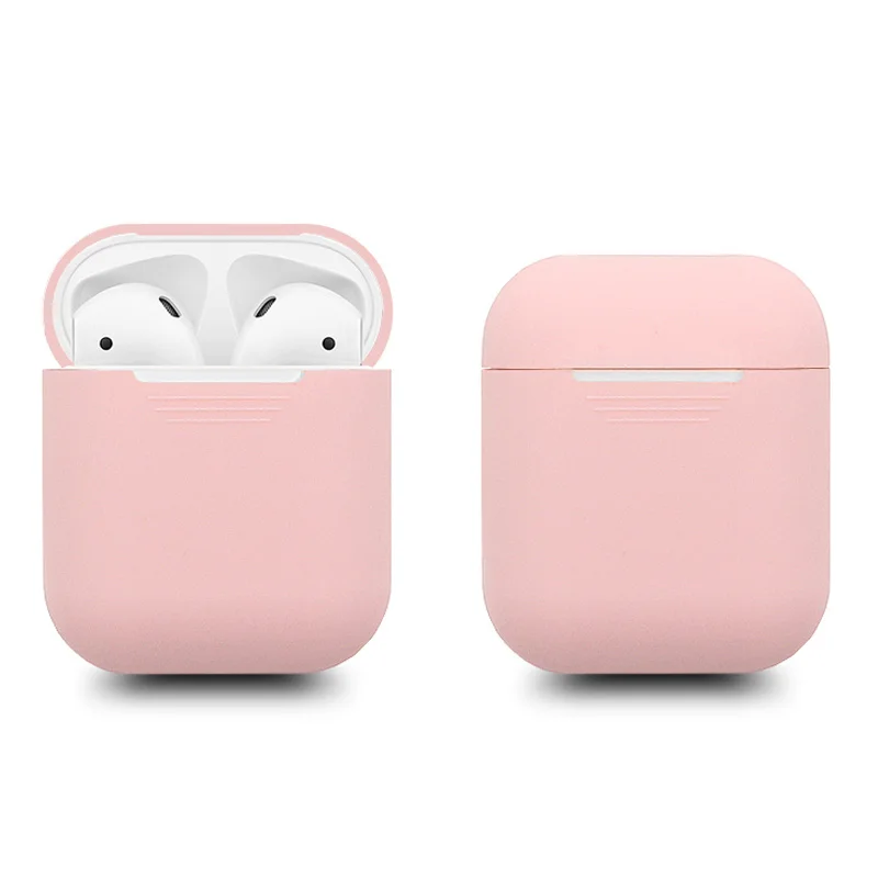 Soft Silicone Skin Case for Airpods Charging Case Airpod Protective Cover Sleeve pouch Shockproof Coque Fundas Capa Red