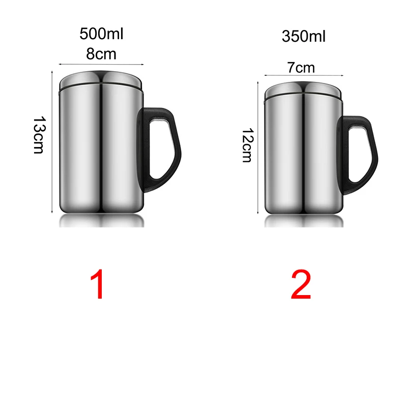 350 мл/500 мл чашки из нержавеющей стали для вина, пива, виски, Изолированные Кружки, для путешествий, для воды, чая, чашка с крышкой для напитков, кофейная кружка