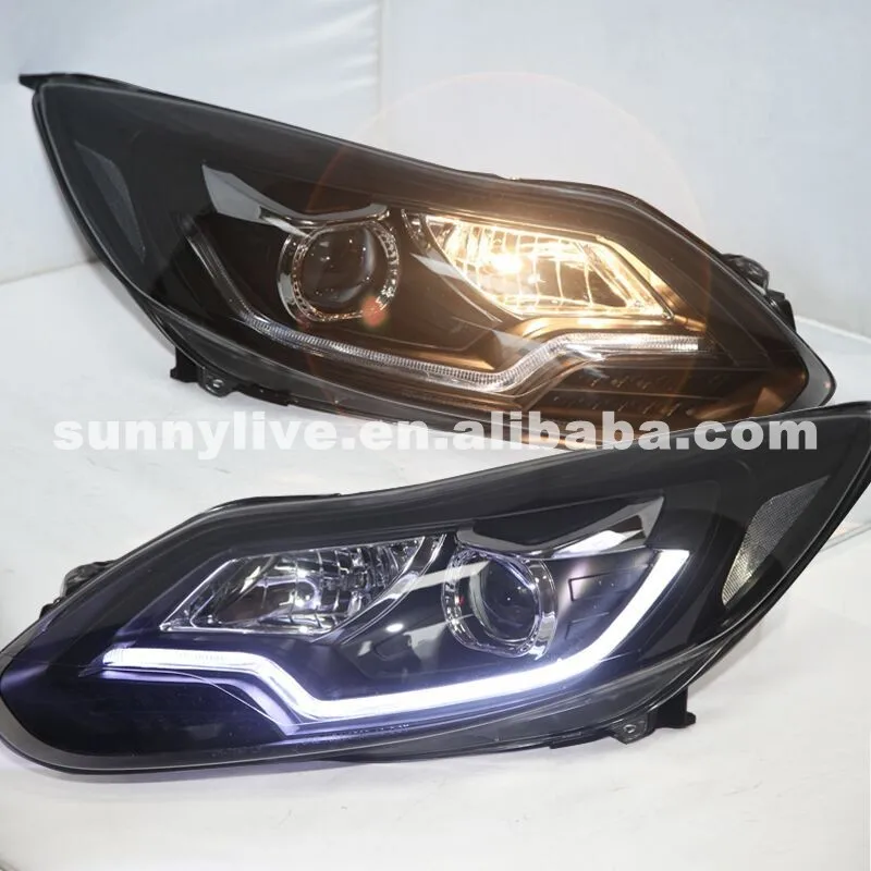 

For FORD 2012-2014 Year for Focus 3 Strip Head Lamp with Bi Xenon Projector Lens TW