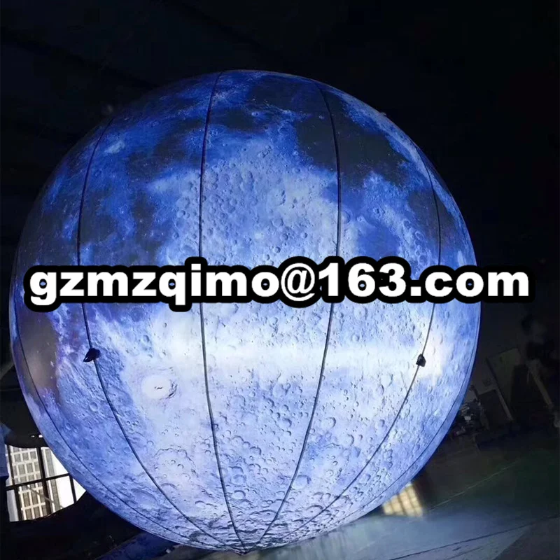 Custom Moon Model Helium Ball Inflatable Led Lighting Balloon