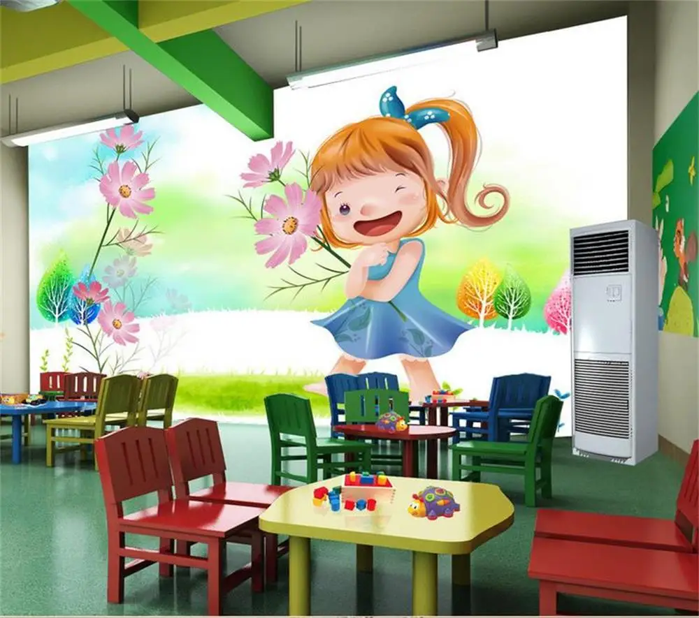 3D Wallpaper  Photo HD Mural Kamar  Anak  anak  Gadis Kecil  