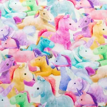 Полметра японская Kokka цифровая печать хлопчатобумажная ткань Лоскутная Ткань Единорог кукла