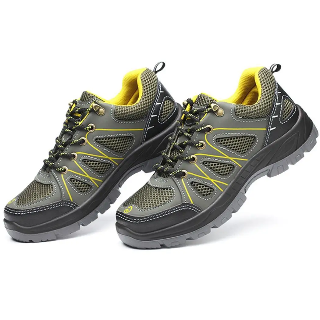 

New Fashion Casual Workplace Safety Anti Squashy Breathable Panelled Shoes