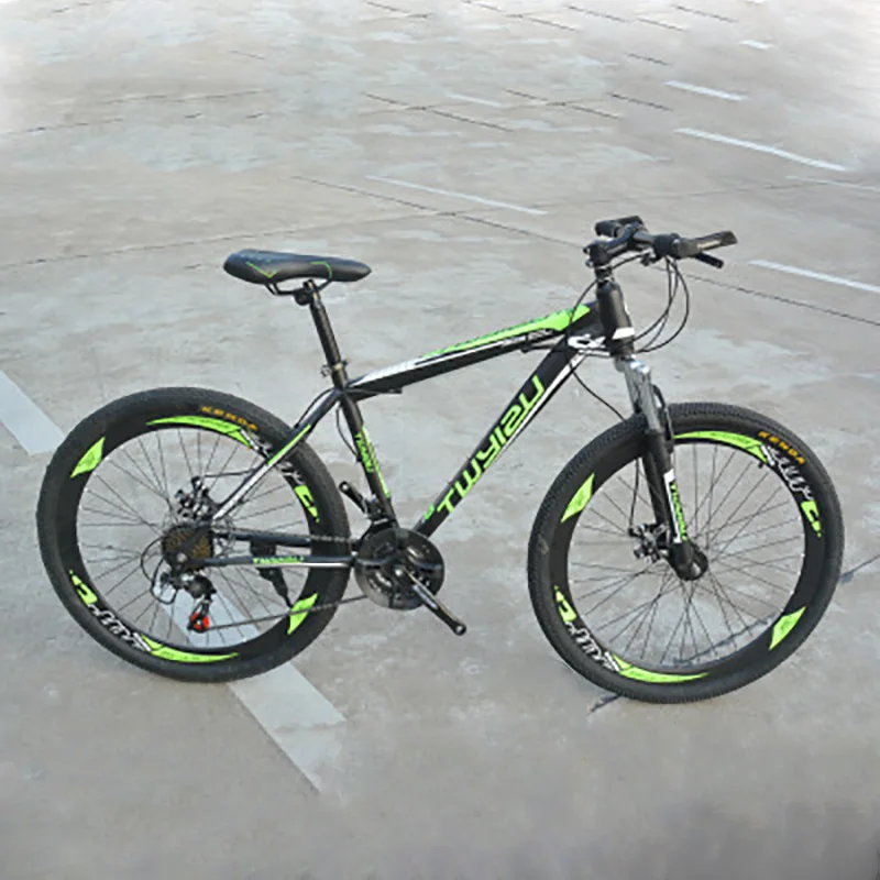 Горный велосипед 26 дюймов Сталь амортизацией 24-Скорость горные велосипеды переменной Скорость велосипеда - Цвет: Green