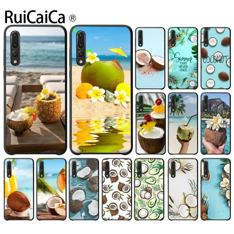 Ruicaica фруктовый кокос в голубом небе умный чехол для телефона Huawei P20 Pro P10 Plus P9 Mate 10