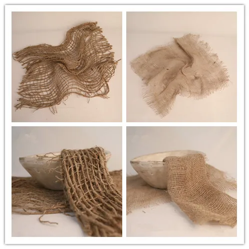 

Handmade Linen Filling Rope Weave Backdrop Basket Laying Filler Knit linen Newborn Photography Props newfangled