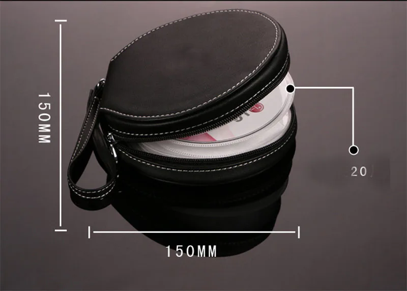RACAHOO Car Black CD Box For DVD Case Automotive Supplies Storage Box Holder Home or Car High quality leather CD Bag8