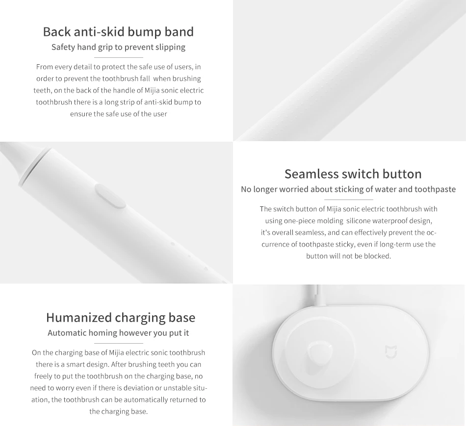 Xiaomi sonic электрическая зубная щетка перезаряжаемая Mijia APP управление ультра звуковая зубная щетка IPX7 Водонепроницаемая USB Беспроводная зарядка