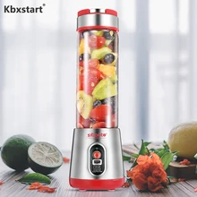 Kbxstart 500 мл Портативный Электрический мультифункциональная соковыжималка перезаряжаемая, интеллектуальная блендер для фруктовых коктейлей машина 6 лезвия соковыжималка 7,4 V