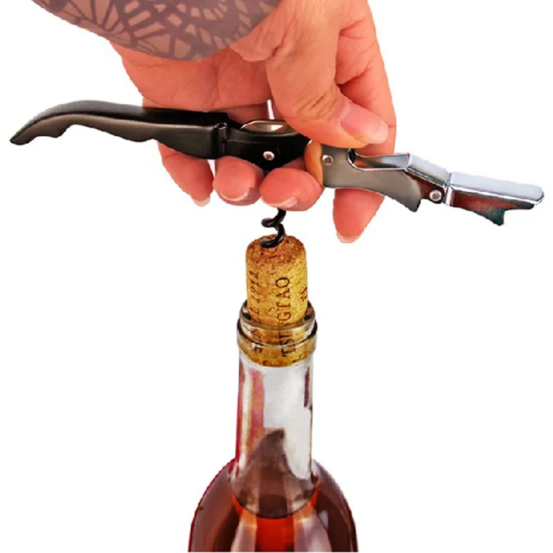 1 шт. Многофункциональный морской конек нож вино пиво открывалка для бутылок нержавеющая сталь портативный кухонный барный инструмент черный