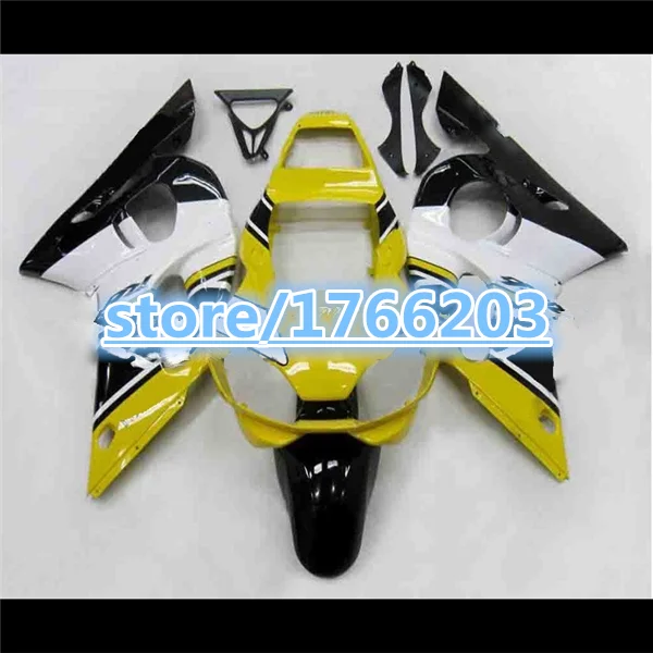 

ABS Fairing kit for YZF R6 1998 2002 YZF R6 1998-2002 yellow white black YZFR6 98 99 00 01 02 YZF600 Fairings Set Ning