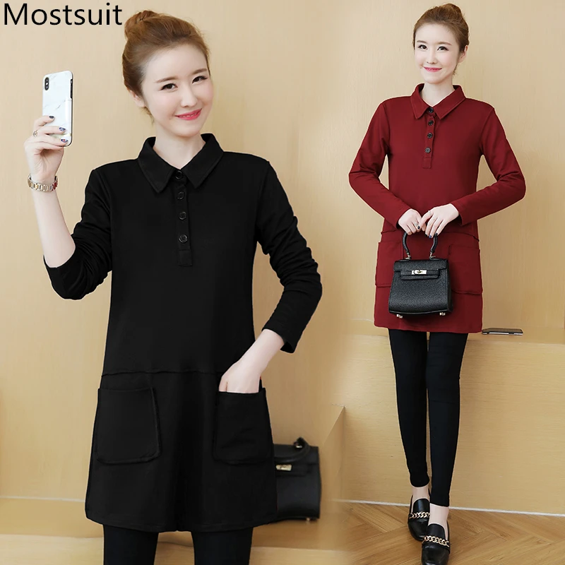 

L-5xl Plus Size Spring Autumn Pockets Long Blusas Women Casual Office Elegant Female Blouses Long Sleeve Shirt Tops Black Maroon