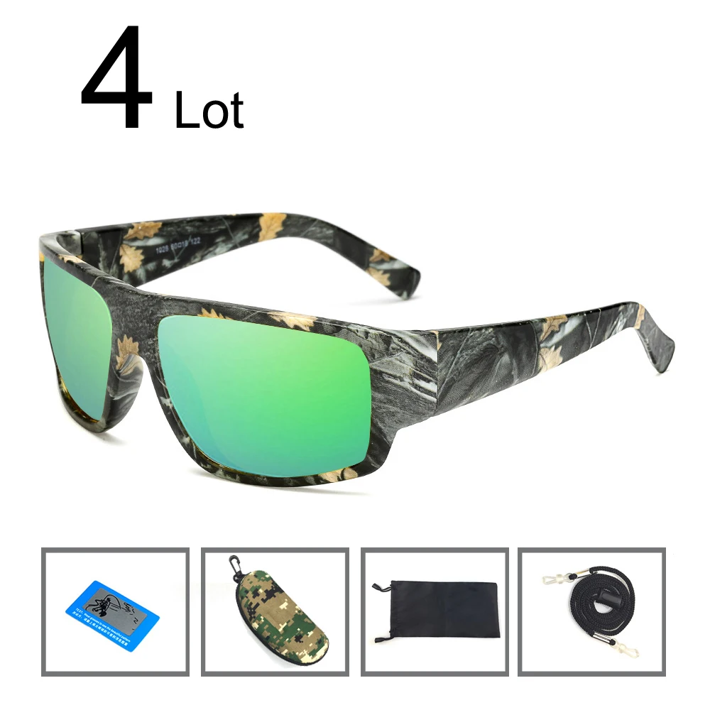  4 партий товара и NEWBOLER Рыбалка Eyeswear камуфляж Ночное видение зеленые линзы в