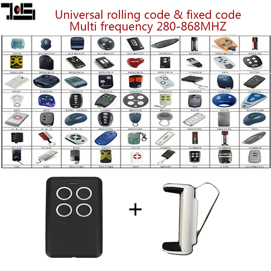 

Multi frequency 280-868mhz auto scan frequency Universal remote control
