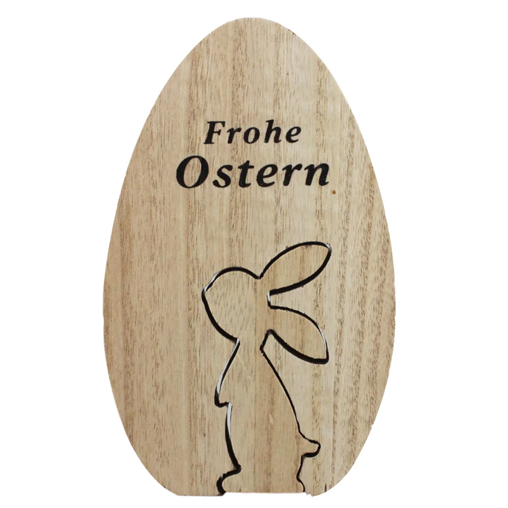 

Home Hollow Easter Ornaments Desktop Rabbit Pattern Party Decoration Craft Handmade Country Style Gifts DIY Wooden Children