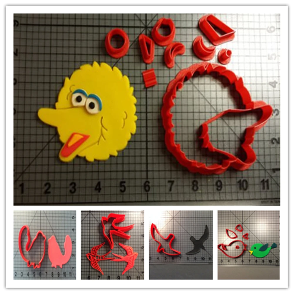 

Flying Bird Cage House Series Custom Made 3D Printed Fondant Cupcake Top Confeitaria Cookie Cutter Set