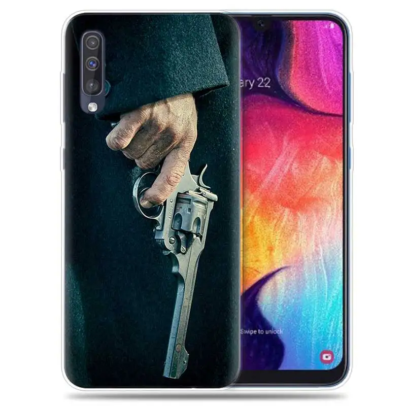 Transpatrent силиконовый чехол для samsung Galaxy A50 A70 A30 M30 M20 A10 A20 A40 M20 крышка телефона Чехлы для телефона с принтами "острые козырьки: Томми Шелби" - Цвет: SK-006