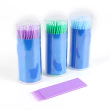 100 шт Стоматологическая лаборатория одноразовая микро-аппликатор щетка для ресниц инструменты для наращивания ресниц щетка-аппликатор для отбеливания зубов TSLM1